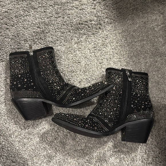 Jeweled Cowboy Ankle Boots - Picture 2 of 3